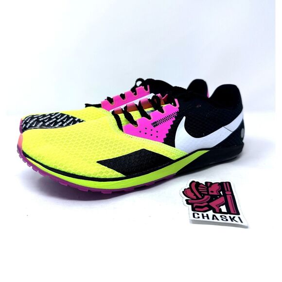 Nike Men’s 9.5 Rival XC 6 Cross-Country Spikes Volt/Black/Hyper Pink DX7999-700 - Picture 1 of 9